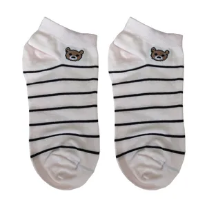 جوراب ساق کوتاه دخترانه مدل خرسی