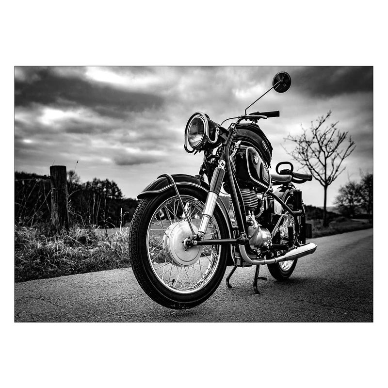 تابلو شاسی ونسونی طرح Retro BMW Motorrad سایز 50x70 سانتی متر