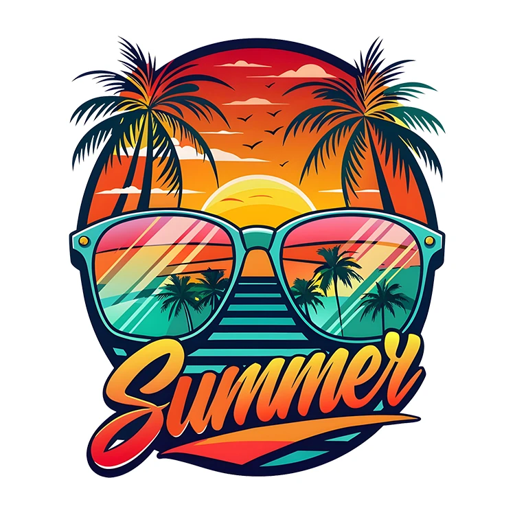 استیکر پارچه و لباس پاد آفرین مدل تابستان کد S5857