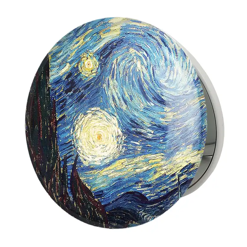 آینه جیبی خندالو طرح شب پر ستاره ونگوگ مدل تاشو کد 6012