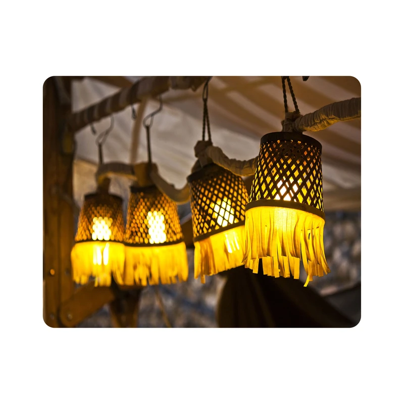 ماوس پد اطلس آبی طرح چراغ آویز  مدل T6954