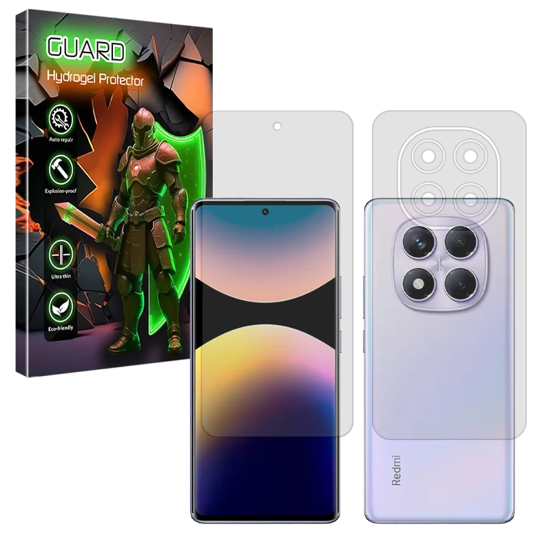 محافظ صفحه نمایش مات گارد مدل Tough مناسب برای گوشی موبایل شیائومی Redmi Note 14 Pro 4G به همراه محافظ پشت گوشی