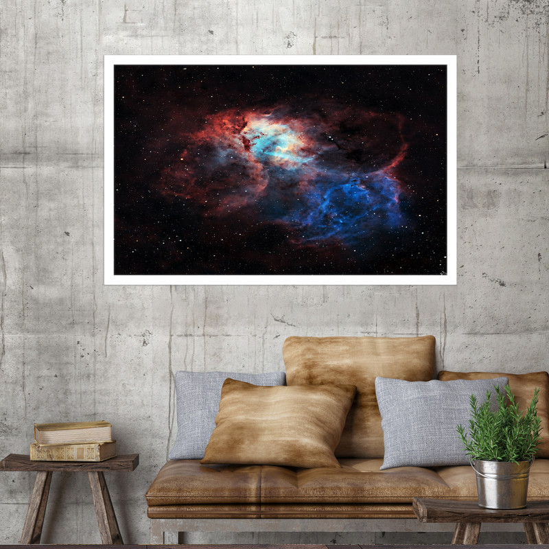 تابلو نوری بکلیت طرح فضاسحابی شیر مدل W-MO1752