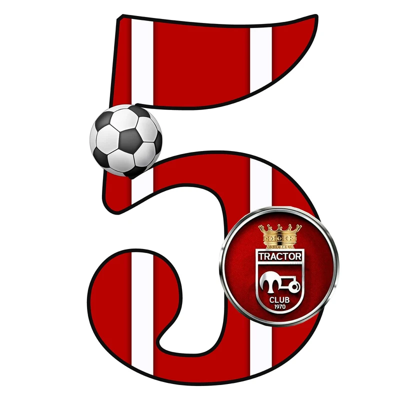   استند رومیزی تولد مدل عدد 5 طرح تراکتور کد 1568