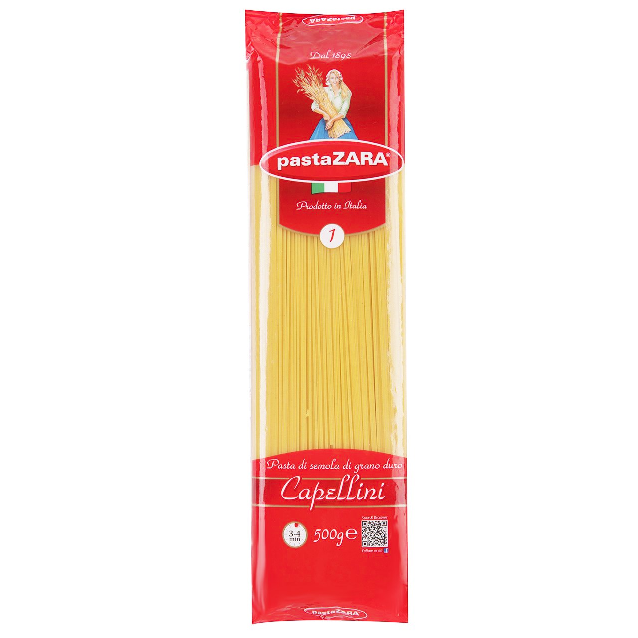 پاستا پاستا زارا مدل Capellini مقدار 500 گرم