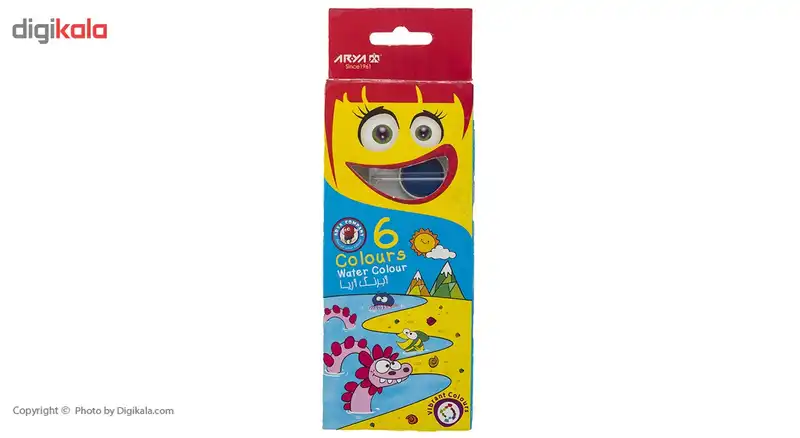 آبرنگ 6 رنگ آریا مدل 5001G