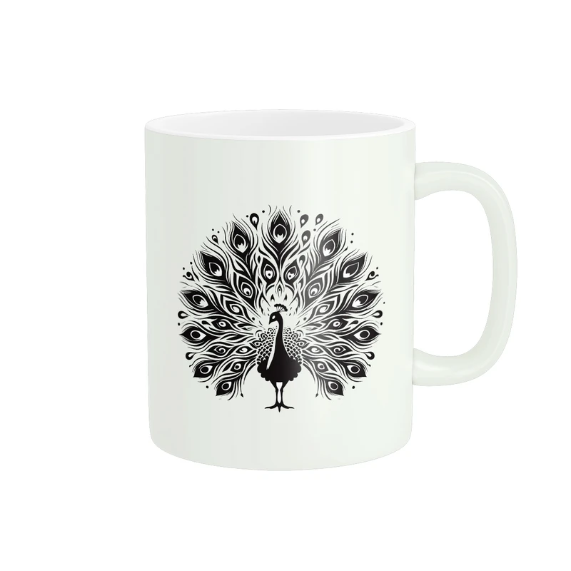 ماگ پاد آفرین طرح طاووس کد 1019