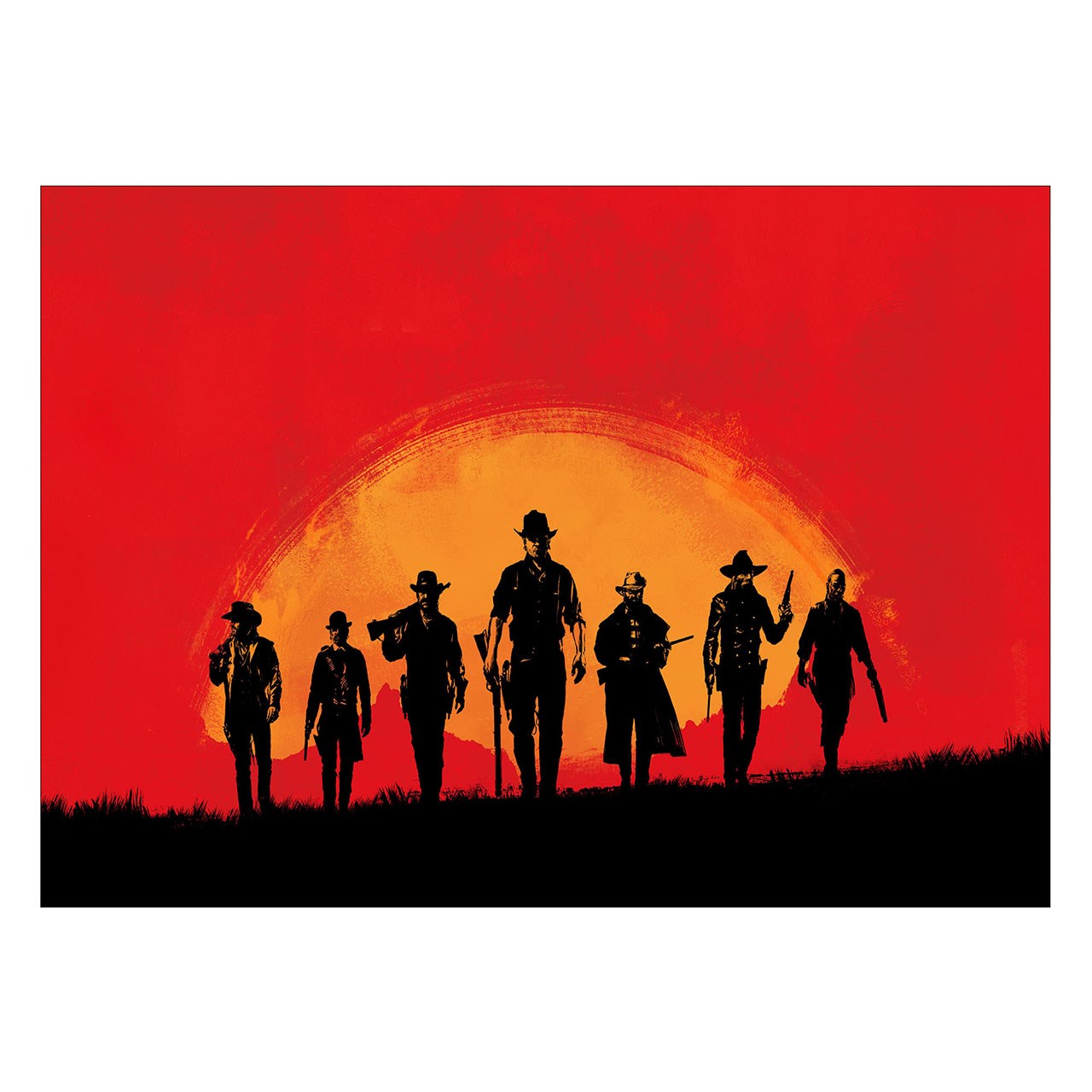 تابلو شاسی ونسونی طرح Red Dead Redemption سایز 50x70 سانتی متر