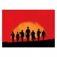 تابلو شاسی ونسونی طرح Red Dead Redemption سایز 50x70 سانتی متر