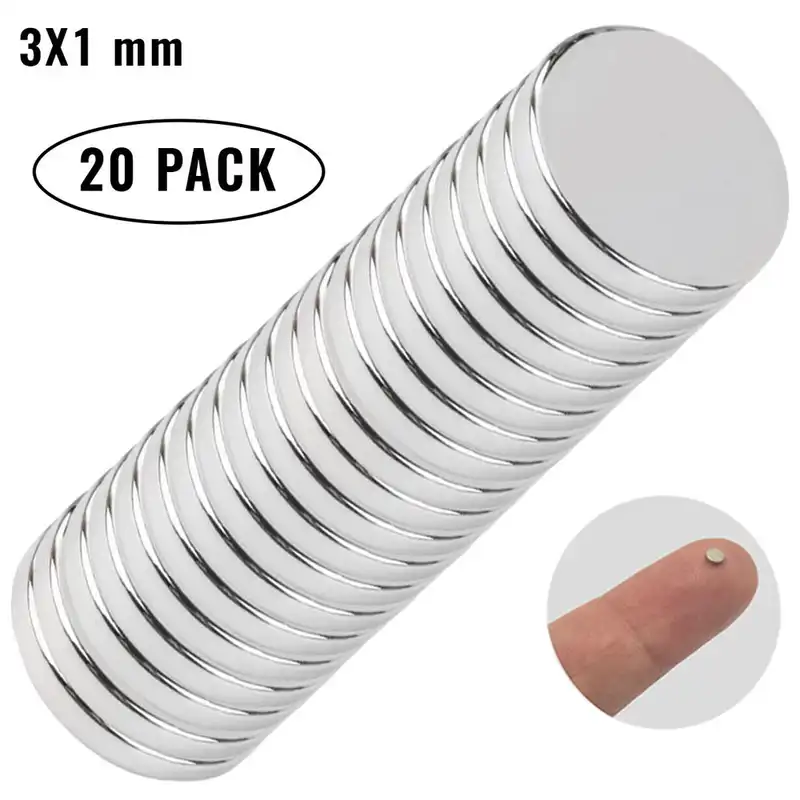 آهن ربا مدل نئودیمیوم دیسک کد D3x1mm بسته 20 عددی