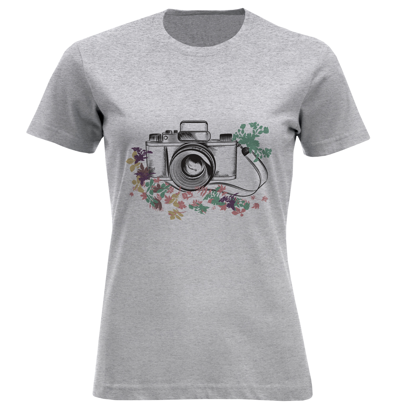 تی شرت آستین کوتاه زنانه مدل دوربین D988