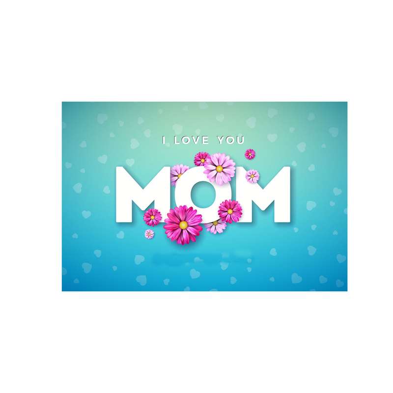  کارت پستال بادکنک آبی مدل مادر کد MOM10