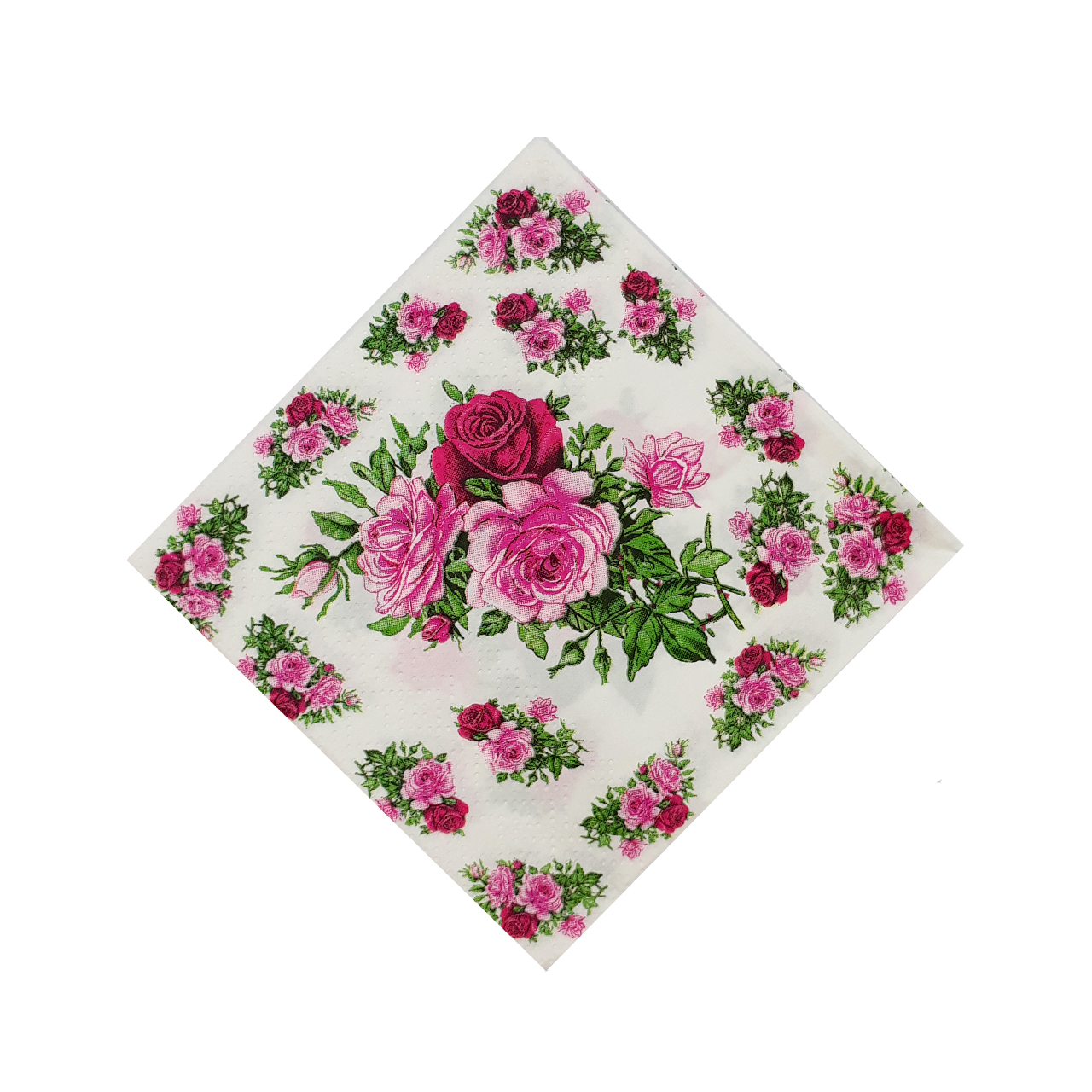 دستمال سفره مدل گل رز کد mk661 بسته 20 عددی