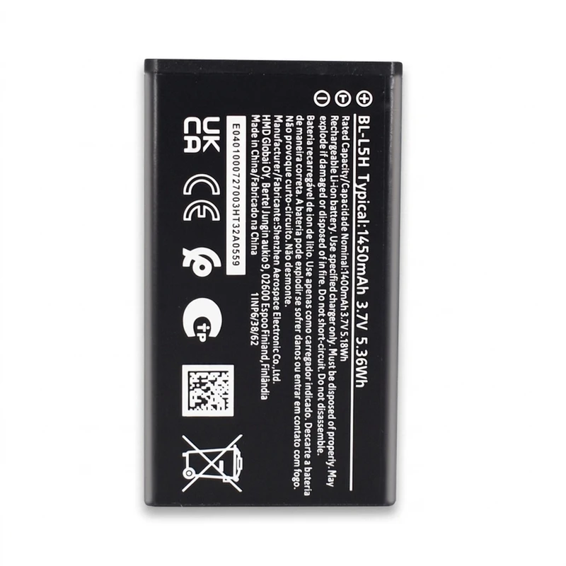 باتری موبایل مدل BL-L5H ظرفیت 1450 میلی آمپر ساعت مناسب برای گوشی موبایل نوکیا 105 / 110 / 150 4G