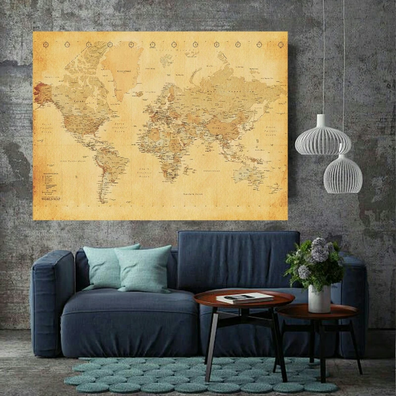 پوستر طرح نقشه جهان مدل PO1270