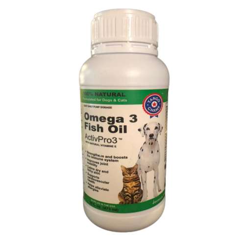 روغن ماهی درمان ریزش مو سگ و گربه امگا تری مدل فیش اویل حجم 473 میلی لیتر