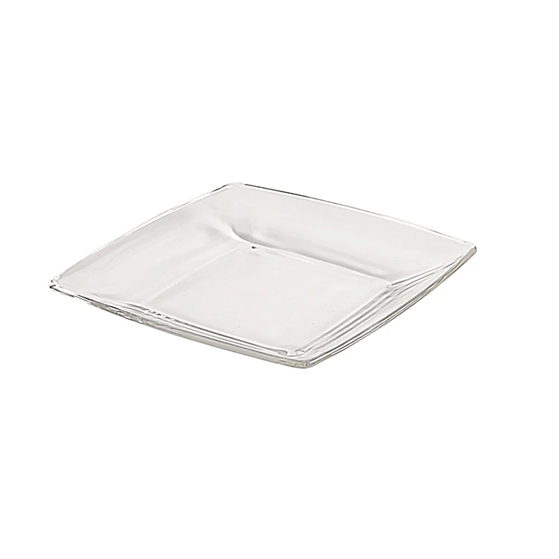 پیش دستی لیمون مدل مربع شیشه ای مجموعه 6 عددی