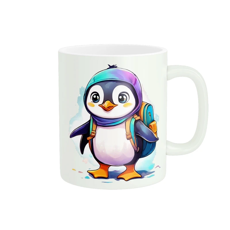 ماگ پادآفرین طرح پنگوئن دانش آموز مدرسه کد PM557