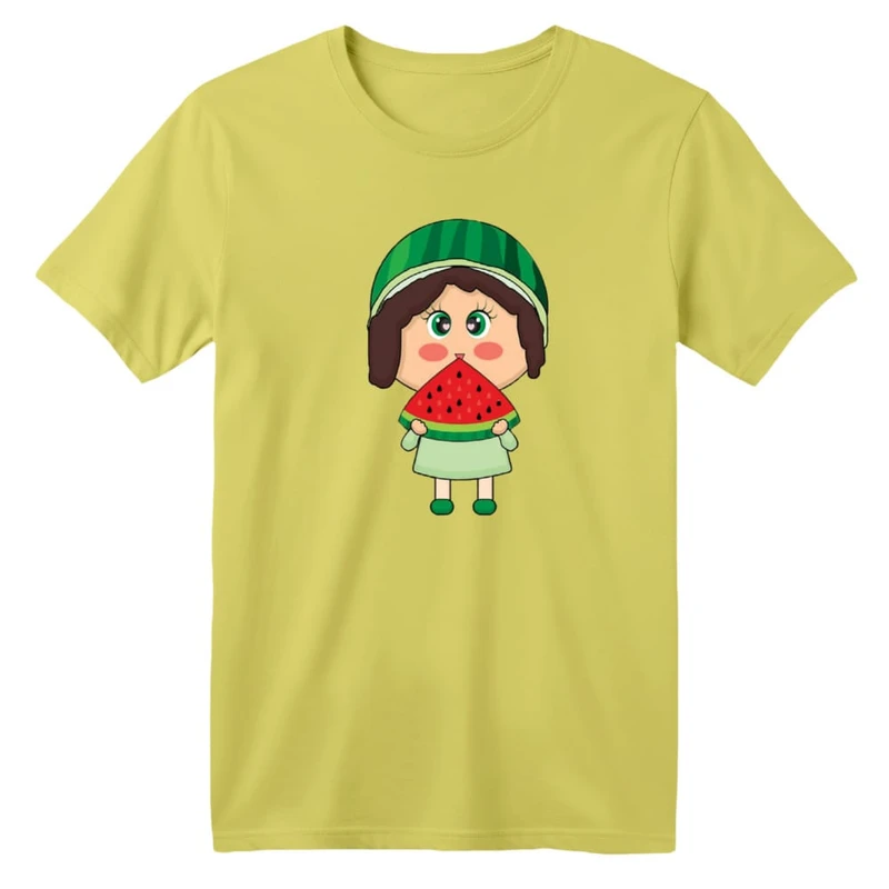 تی شرت آستین کوتاه بچگانه مدل دخترک یلدایی کد 9