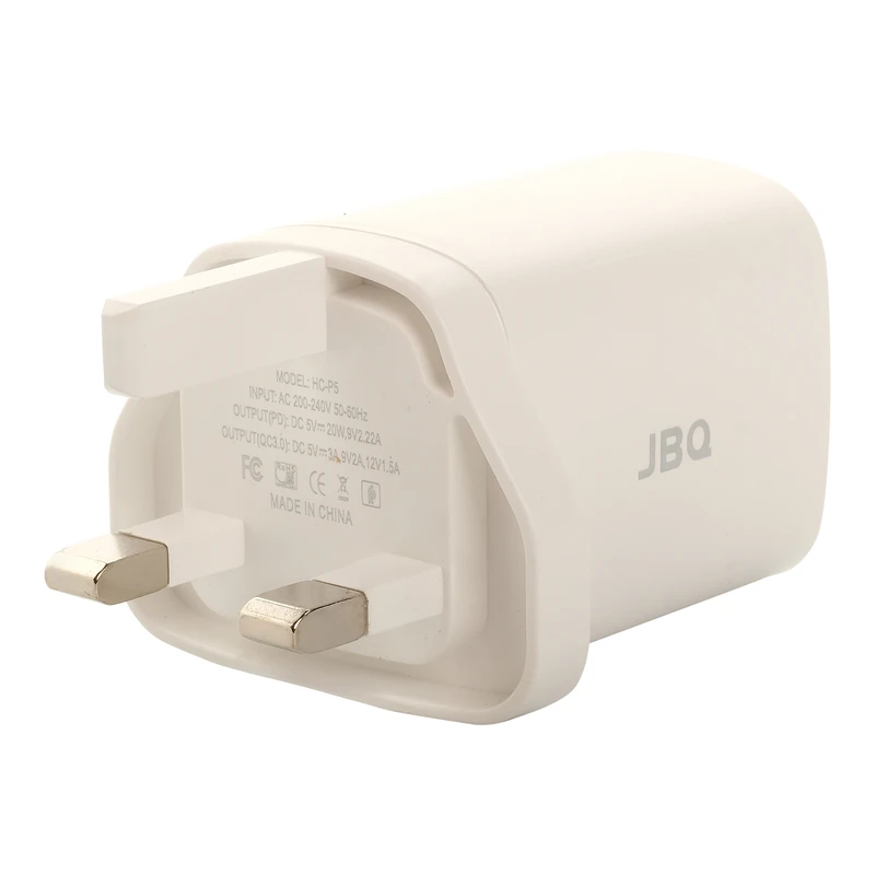 شارژر دیواری 45 وات 2 پورت جی بی کیو مدل WC-606