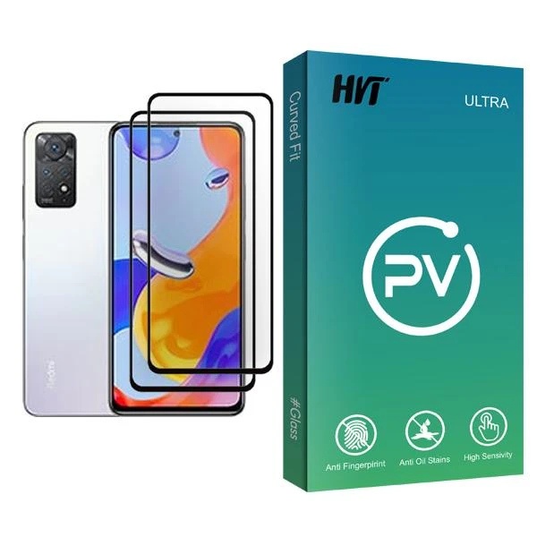 محافظ صفحه نمایش اچ وی تی مدل PV Glass MIX002 مناسب برای گوشی موبایل شیائومی Redmi Note 11 Pro بسته دو عددی