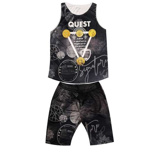 ست تاپ و شلوارک ورزشی مردانه مدل Quest کد QS