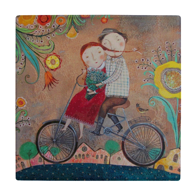 زیر لیوانی طرح عشاق دوچرخه سوار کد    2344783_54