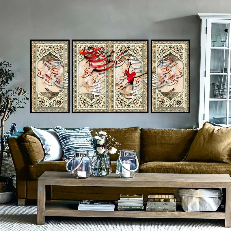 تابلو بکلیت طرح مدرن دیجیتال آرت مدل B-2889 مجموعه 3 عددی