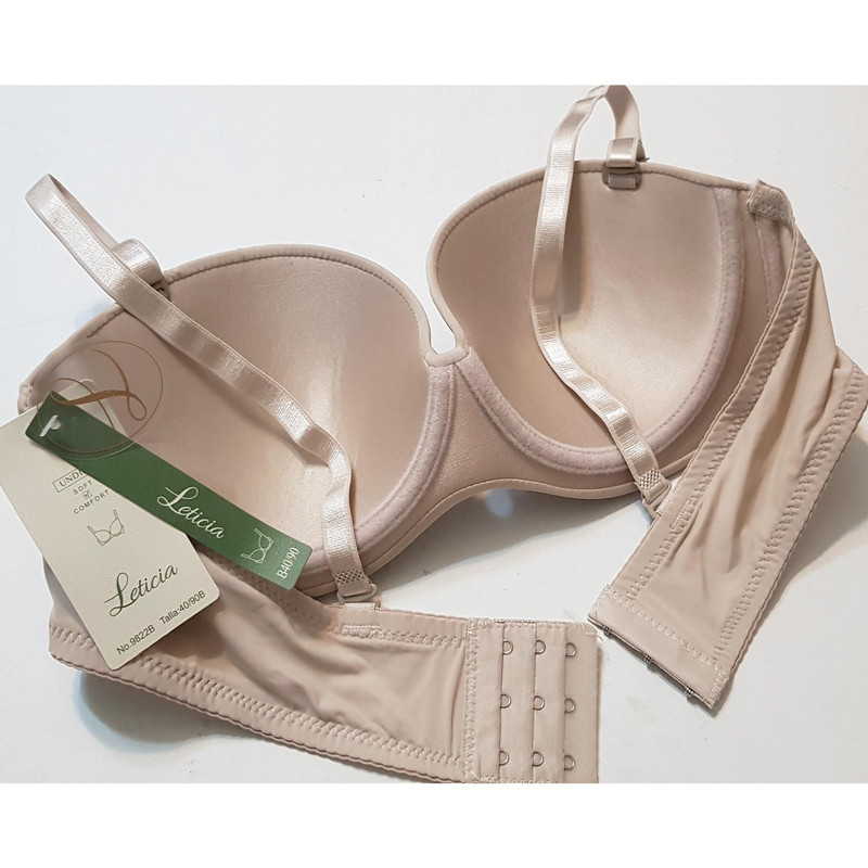 سوتین فنردار زنانه لتیسیا مدل بند متحرک کد 5267-9822 رنگ نسکافه ای