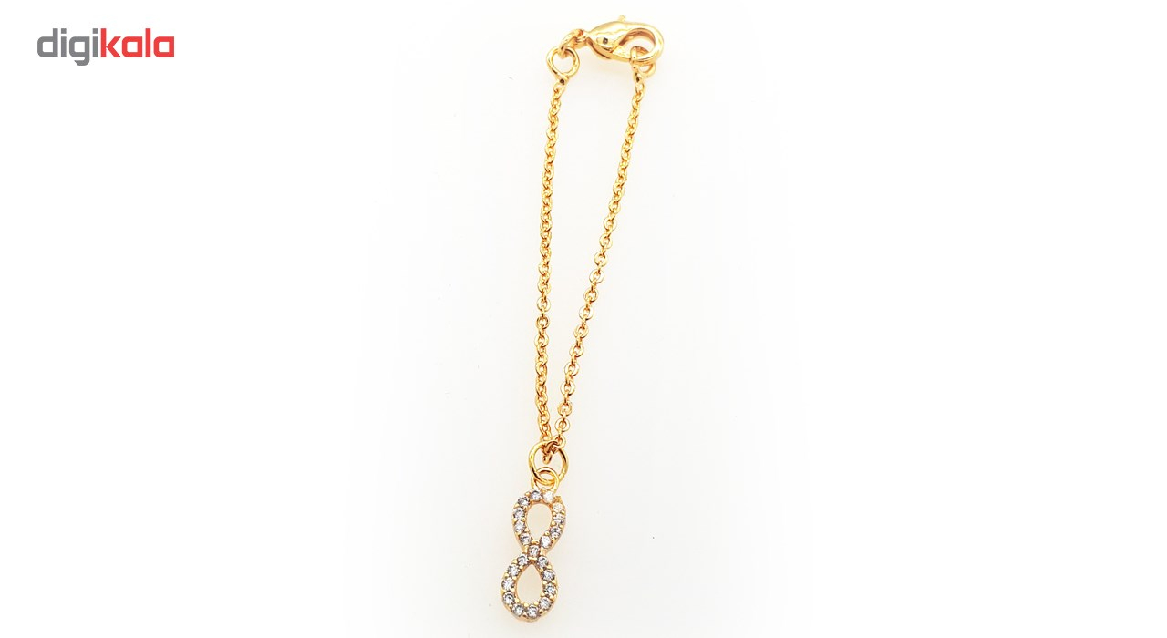 آویز ساعت شهر شیک طرح بی نهایت نگین دار مدل AS916