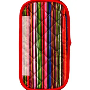 دستگیره یخچال کتان 30 × 15 رزین تاژ طرح راه راه رنگی