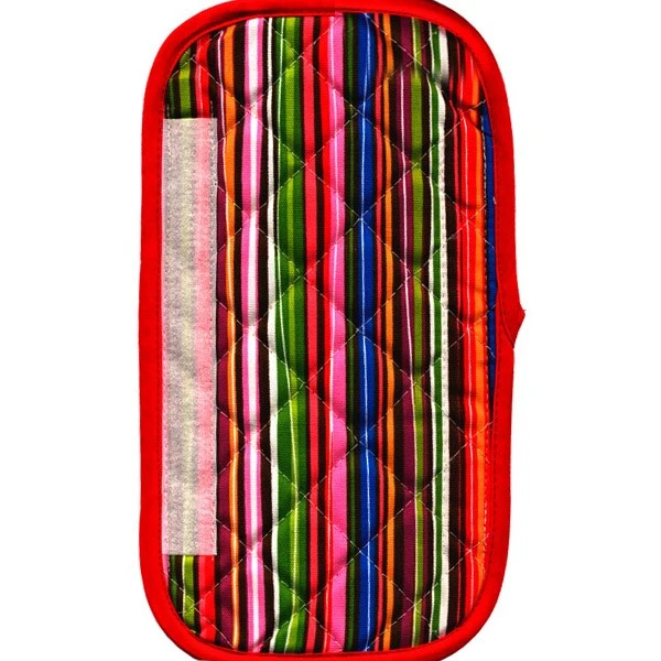 دستگیره یخچال کتان 30 × 15 رزین تاژ طرح راه راه رنگی