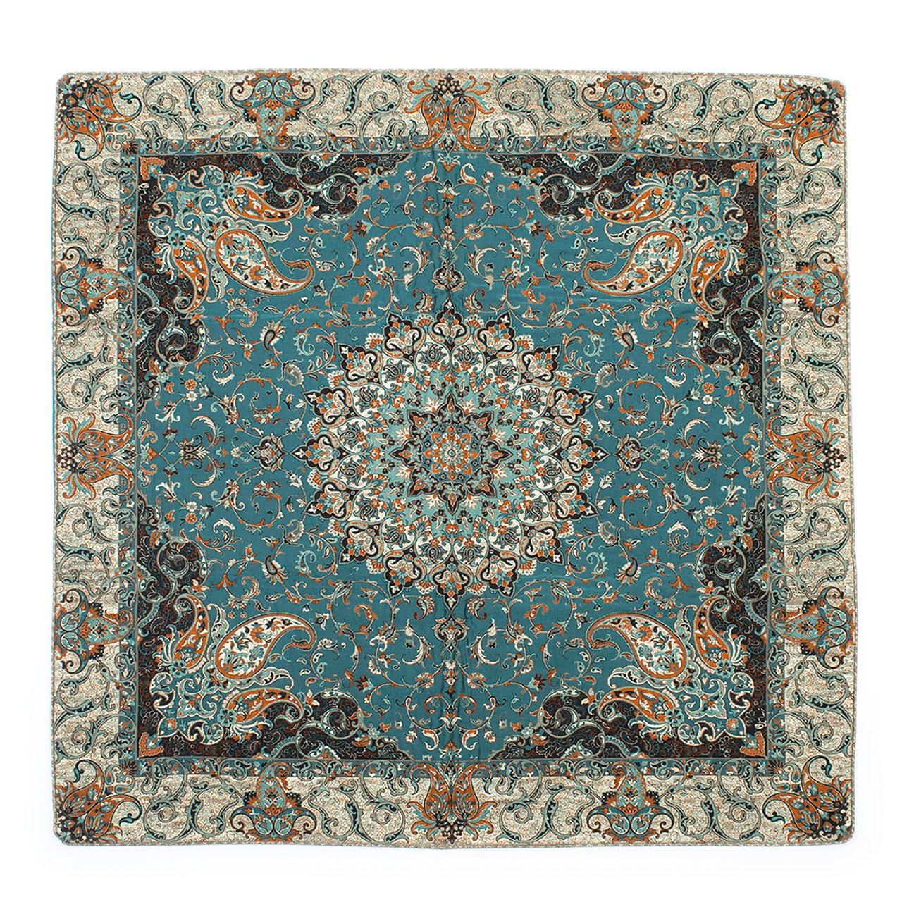 رومیزی ترمه کارگاه رستا طرح  104-14-6 سایز 100 × 100
