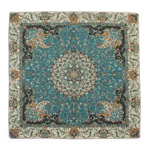 رومیزی ترمه کارگاه رستا طرح 104-14-6 سایز 100 × 100