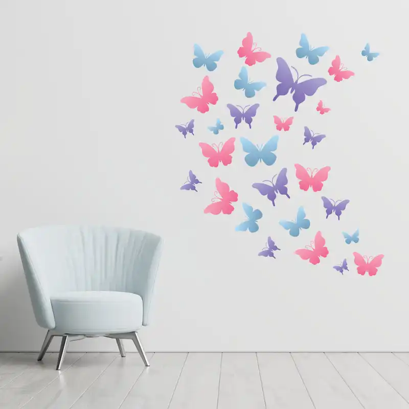 استیکر گراسیپا مدل پروانه ها کد 06 بسته 28 عددی