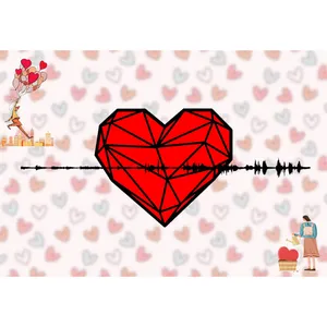 کارت پستال مدل B612 طرح قلب عشق