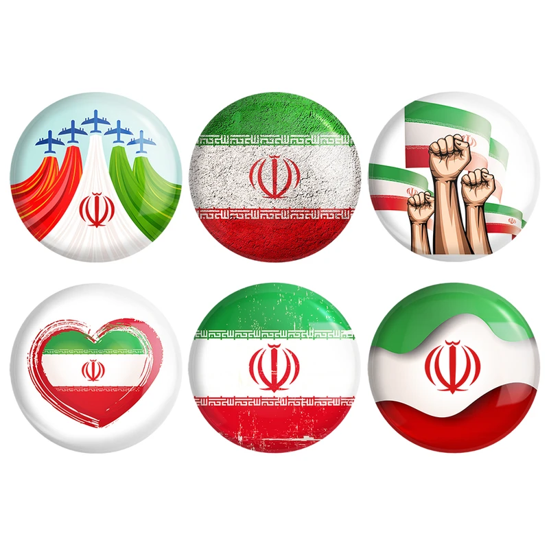 مگنت خندالو طرح پرچم ایران کد 1497A مجموعه 6 عددی