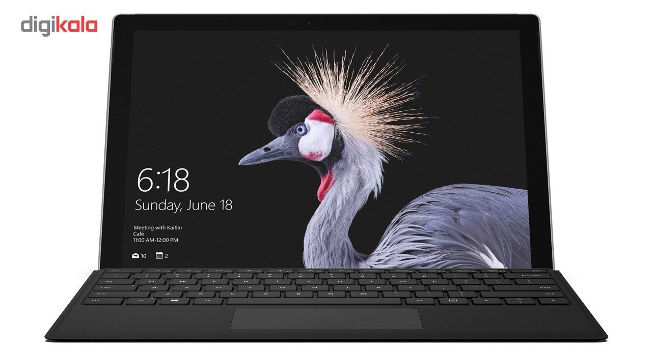 تبلت مایکروسافت سیم کارت خور مدل Surface Pro 2017 - C به همراه کیبورد مشکی مایکروسافت و کیف Golden Guard - ظرفیت 256 گیگابایت