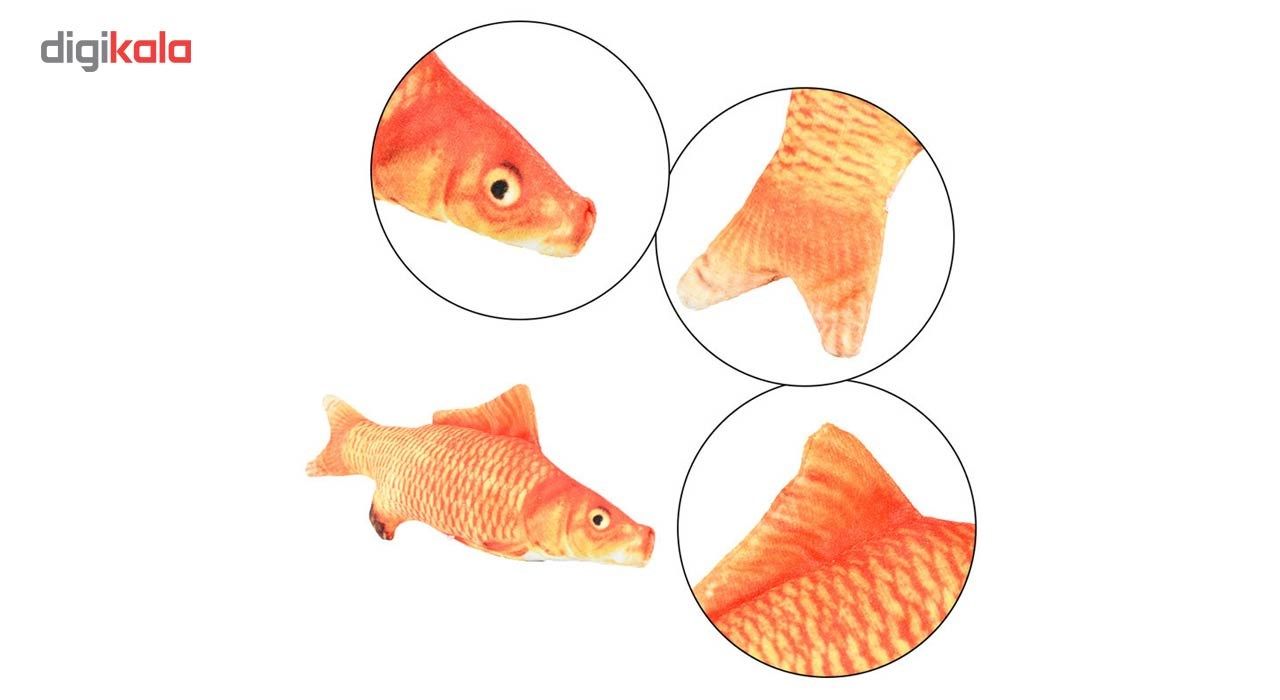 اسباب بازی گربه سری ماهی پولیشی مدل Plush Fish Imitation FT002-S