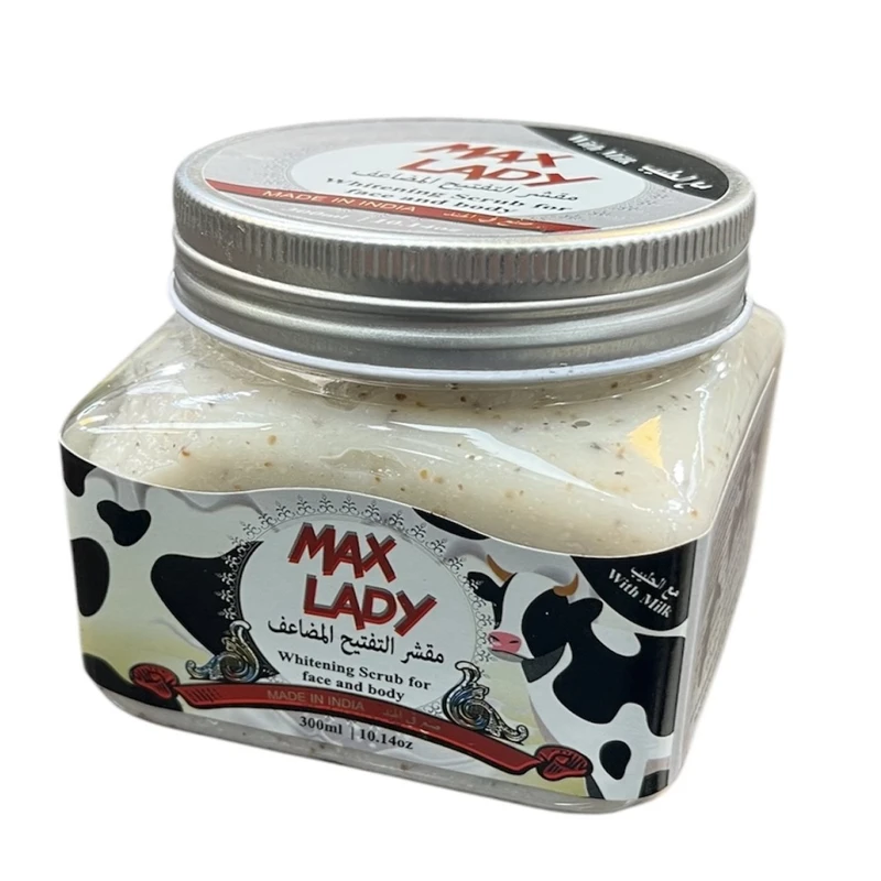 اسکراب لایه بردار پوست مکس لیدی مدل شیر حجم 300 میلی لیتر