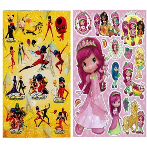 استیکر کودک طرح دختر توت فرنگی و دختر کفشدوزکی کد CT111 مجموعه 2 عددی 