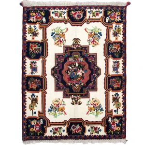 فرش دستباف قدیمی بختیاری ذرع نیم گالری سلام کد F0223