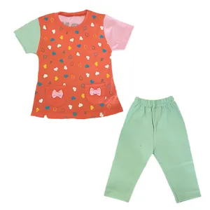 ست تونیک و شلوار دخترانه مدل Bella Hearts