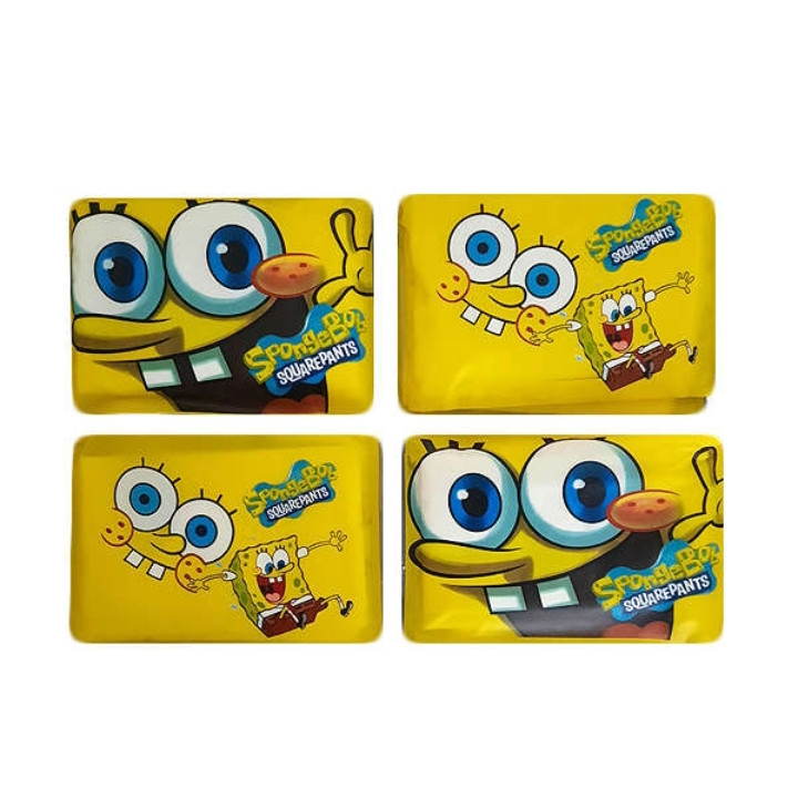 دستمال کاغذی جیبی 10 برگ مدل SQUAREPANTS بسته 4 عددی