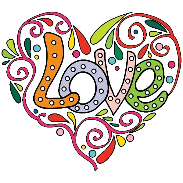 استیکر پارچه و لباس پاد آفرین طرح عشق و قلب کد 2521