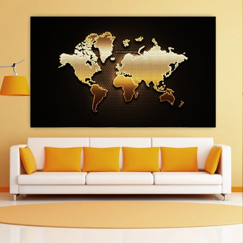 پوستر دیواری طرح نقشه جهان مدل SDP2028