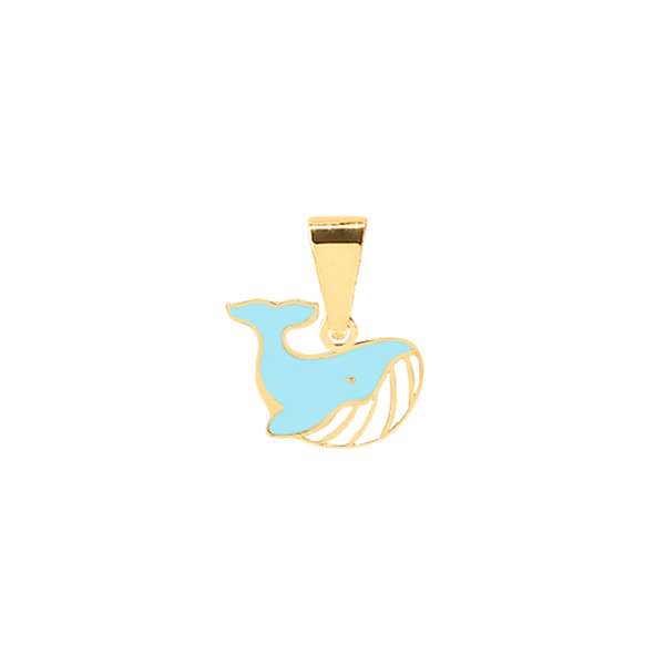 آویز گردنبند طلا 18 عیار دخترانه ماوی گالری مدل نهنگ کیدز