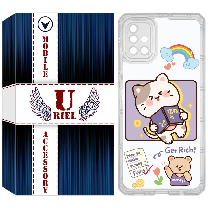 کاور یوریل مدل Clear کد 12 طرح گربه مناسب برای گوشی موبایل سامسونگ Galaxy A51