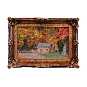 تابلو فرش دستباف مدل کلبه جنگلی کد a547