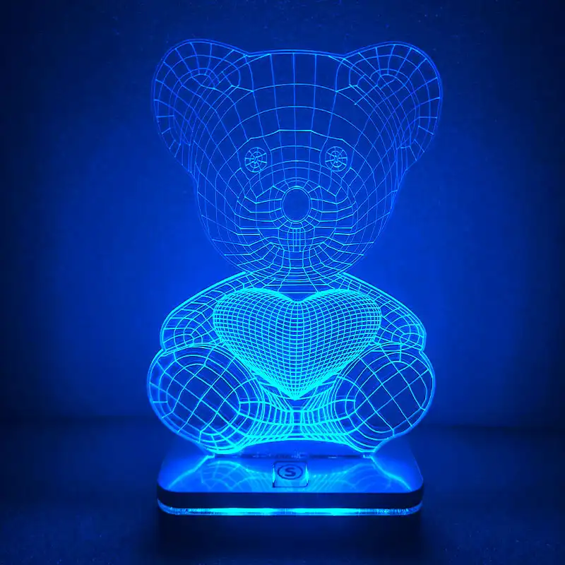 چراغ خواب سان لیزر طرح خرسی مدل هفت رنگ